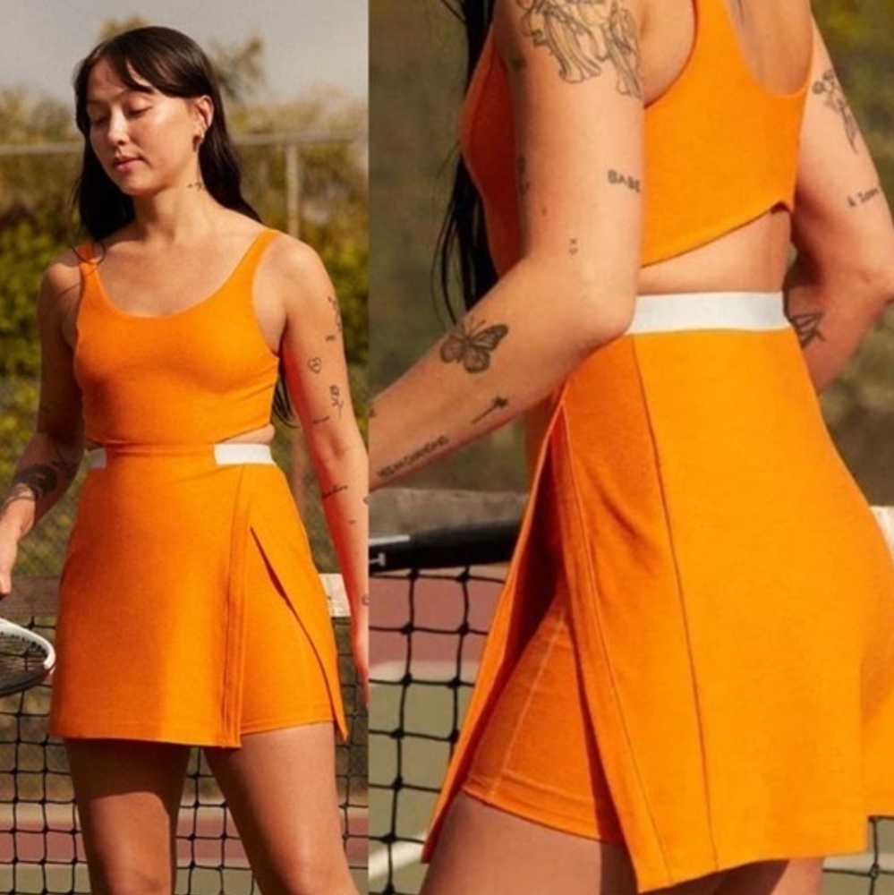 Outdoor Voices Court Dress in Clementine size Large